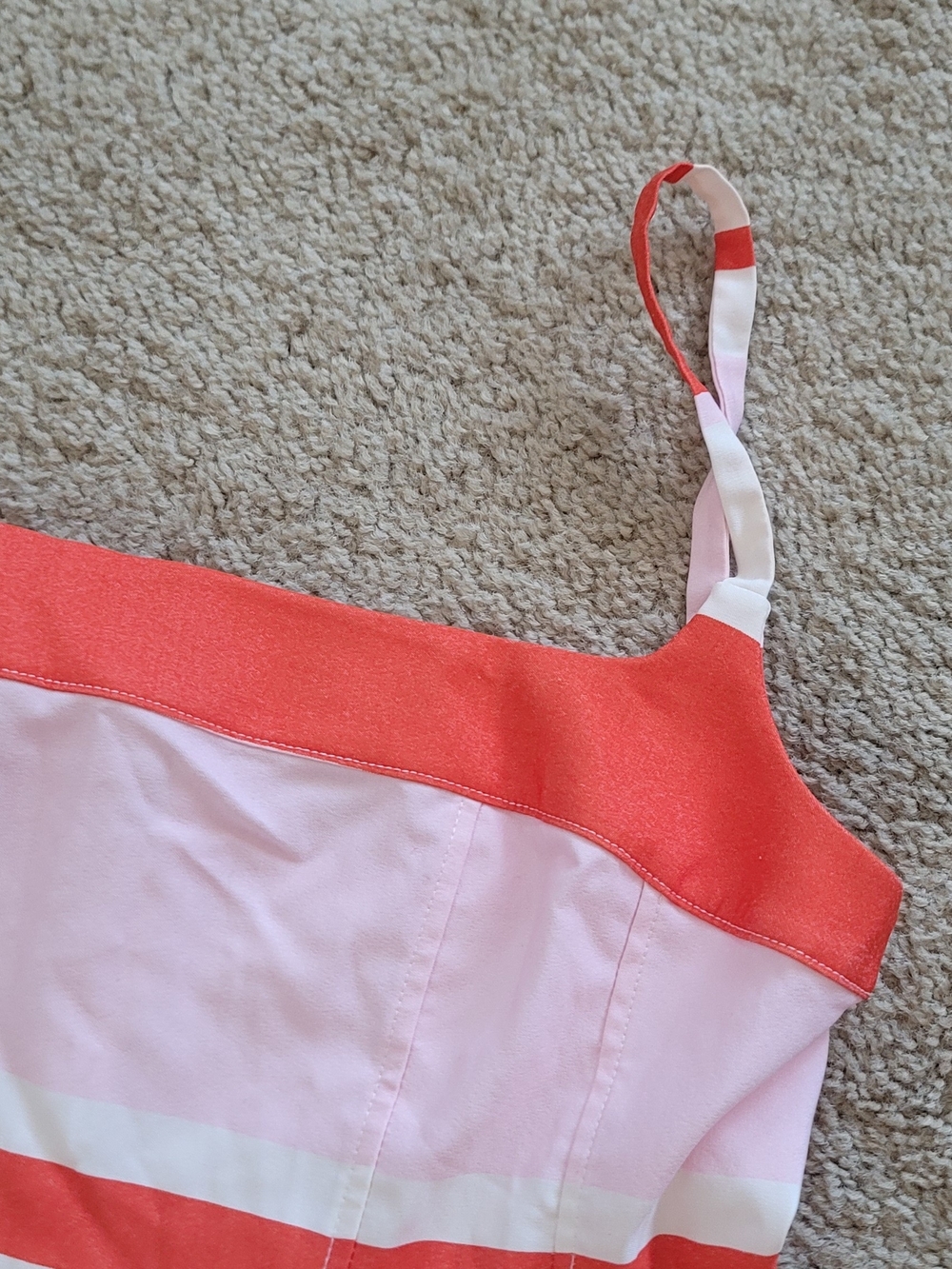Simkhai Pink and Coral Striped Sundress - Picture 8 of 8